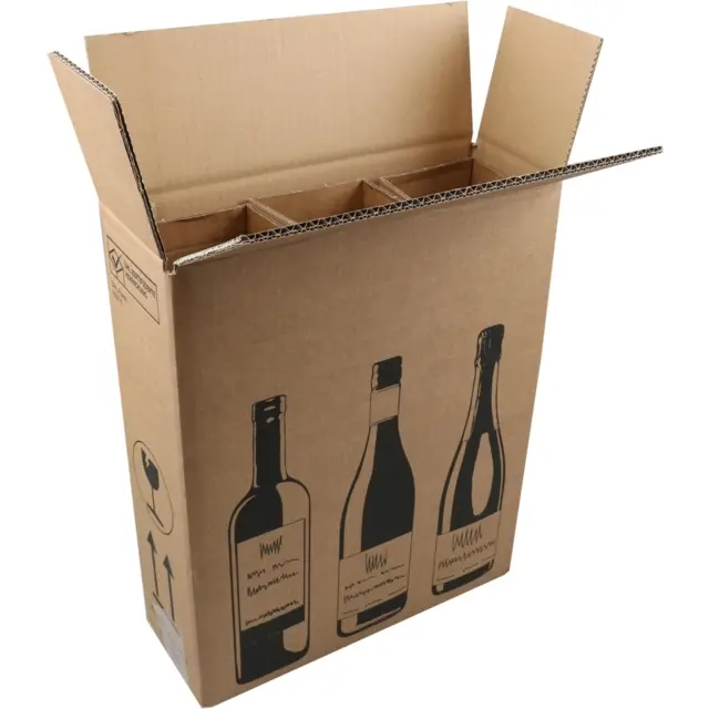 Wijn Verzendverpakking 3 fles 30.5X10.8X36.8cm Met inlay 10stuks