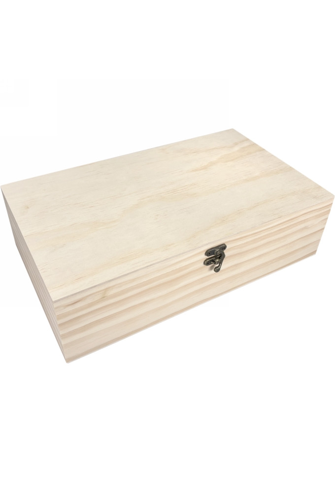 Wijnkist 2 Fles Scharnierkistje 34x18.2x10.1cm 1stuks
