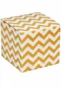 Kubus Geschenkdoosjes Wit Zigzag Goud Metallic 8x8x8cm 25stuks 350gr