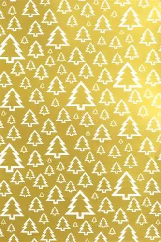 Kerstpapier de Luxe Trees Goud 30cm x 200meter