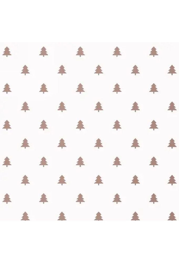 Kerstpapier trees Rose goud  70cm x 200meter
