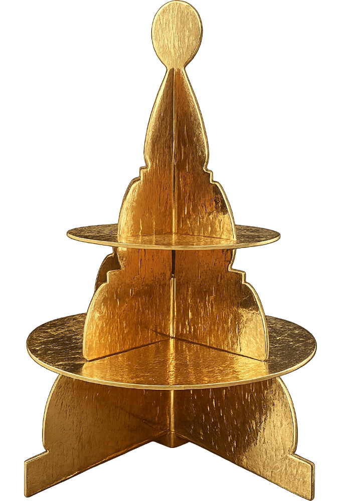 Etagere Gemaakt Van Karton Gold Metallic 20x20cm 25 stuks