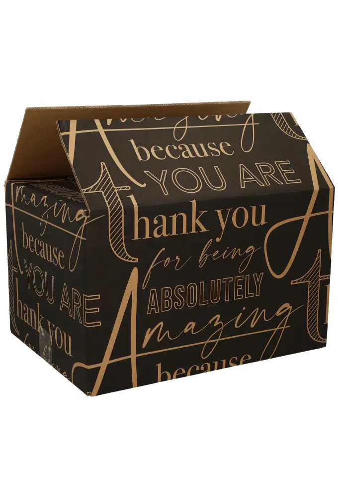 Kerstpakketdozen Amazing Kraft Zwart 39.5x39x25cm 15stuks