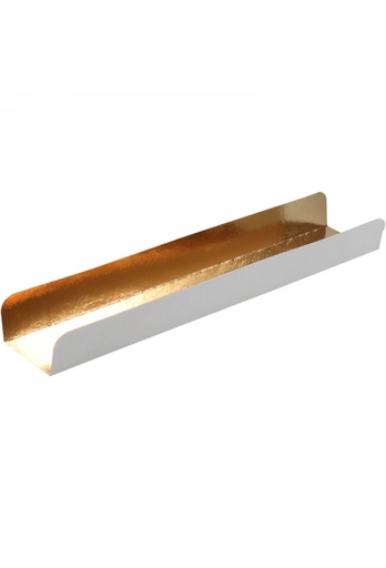 [K777425] Kartonnen Bodem Staafinterieur Goud 28.5x5x3cm + PET 250 stuks