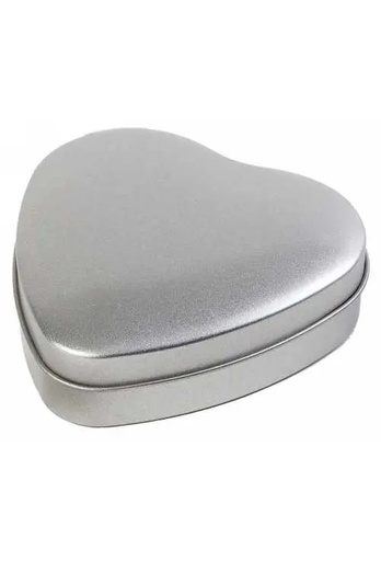 [1150165] Blikken Blanco Hart 9.5x9.5x3.1cm 12stuks Kadoverpakkingen