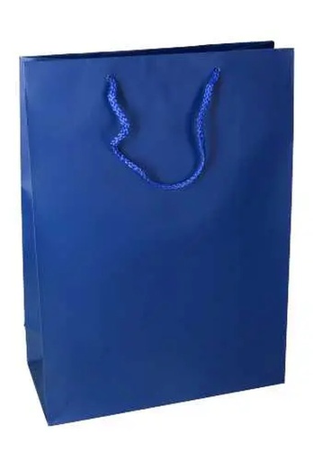 [K1110087-11ST] Kadotasjes Latina Mat Donker Blauw Met Koord 27x12x37cm 11stuks