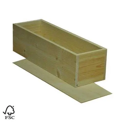 [K777415] Wijnkist 1 Fles Nietdekselkistje & Deksel 34X9.5X9.5cm 1st OP IS OP