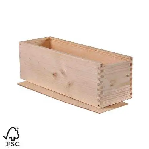 [K777416] Wijnkist 1 Fles Champagne Schuifdeksel 33,7x10,1x10cm 1st OP IS OP