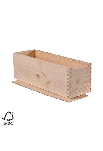 [K777416] Wijnkist 1 Fles Champagne Schuifdeksel 33,7x10,1x10cm 1st OP IS OP