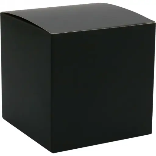 [K777177-24ST] Kubus Geschenkdoosjes Zwart 12x12x12cm 24stuks