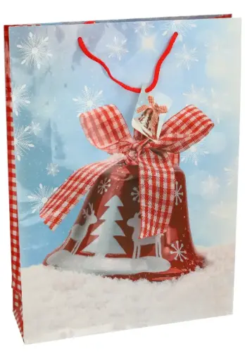 [K1330055] Kersttasjes Jumbo Christmas Clock 33x10x45.5cm 12 stuks