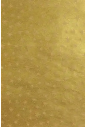 [1203064] Kerstpapier Bruin Kraft Stars Goud 30cm x 250meter