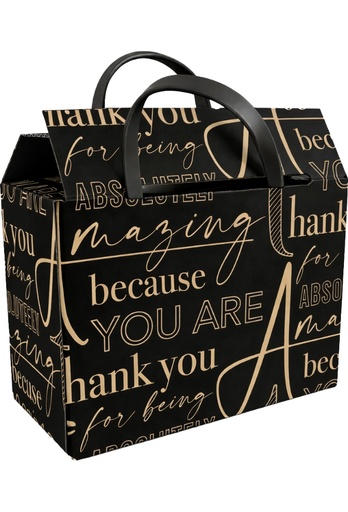 [8100698] Draagbare Geschenkdoos Amazing Kraft Zwart 46x23x35cm 15stuks