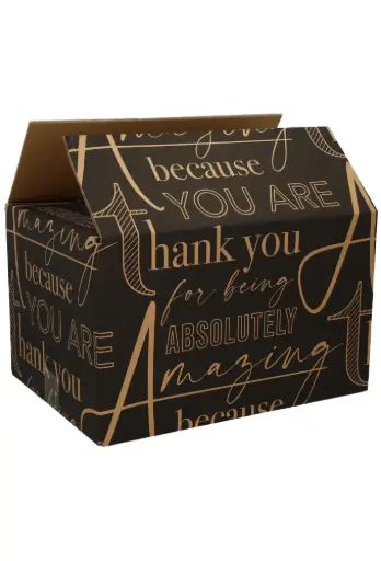 [8100608] Kerstpakketdozen Amazing Kraft Zwart 39.5x39x25cm 15stuks